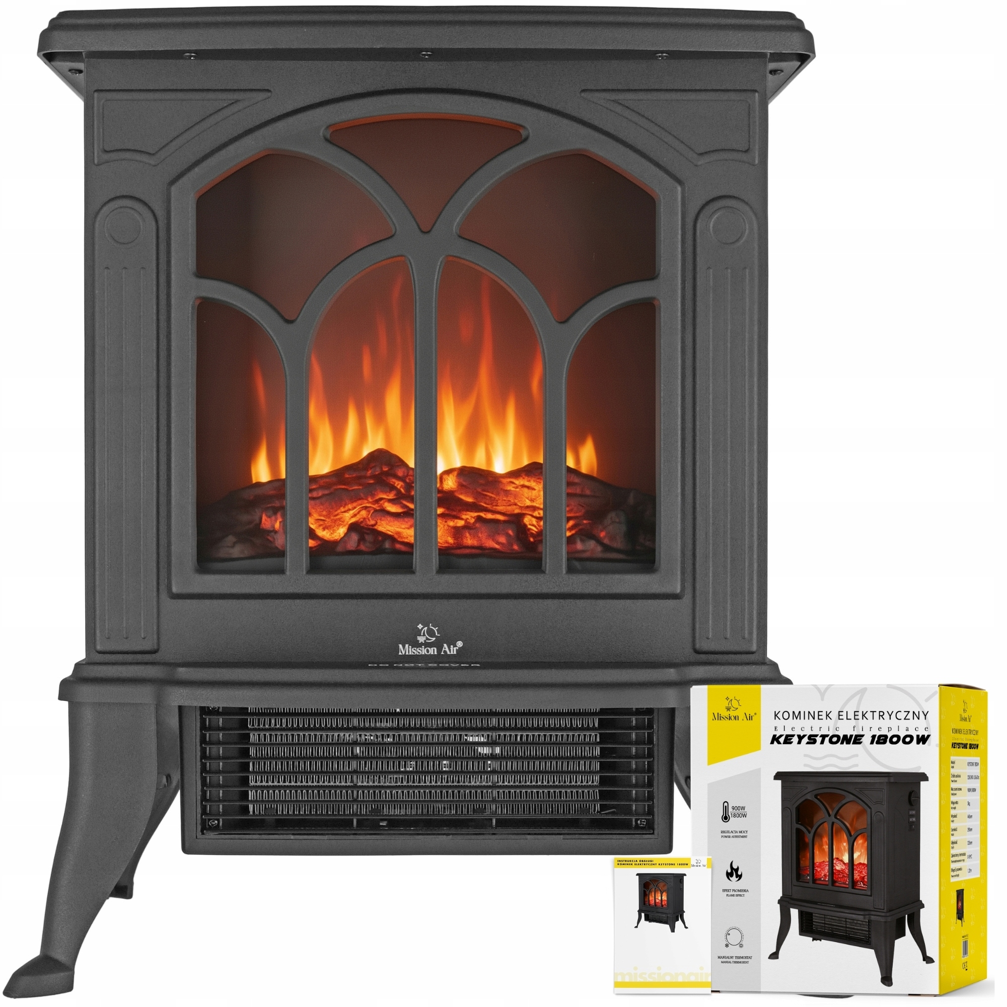 Keystone Elektrischer Kamin 1800w