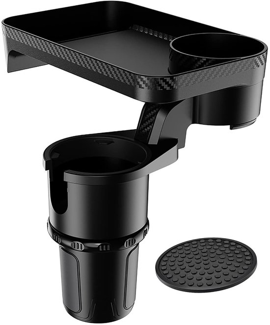 Dailygoody – Multifunktionaler Getränkehalter – Verstellbarer Fuß – Schwarz – 360° Drehbar – Ideal Fürs Auto – Praktisch Für Unterwegs