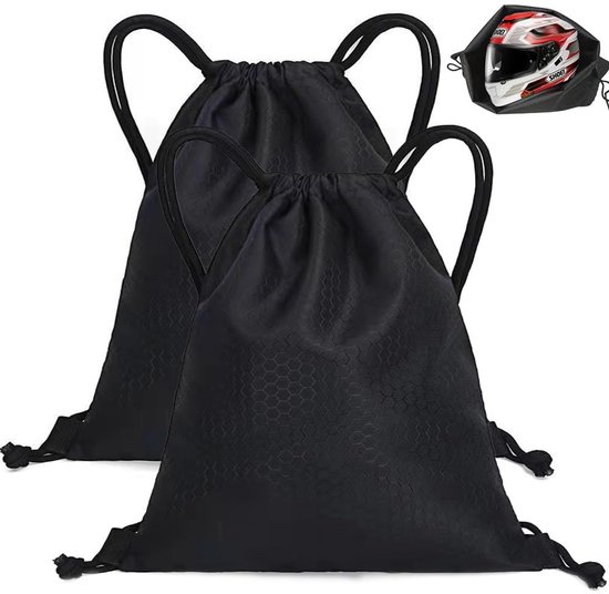 Store7 - Helmtasche - Wasserdichte Helmtasche - Tragbarer Rucksack - Schwarz - Für Motorradhelme, Fahrradhelme, Skihelme - 2 Stück