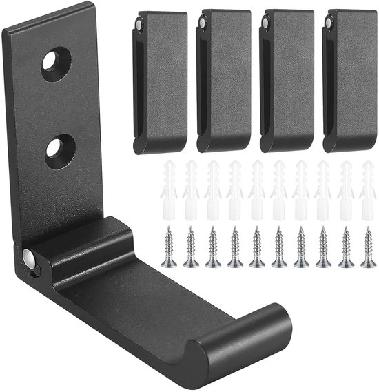 Klappbare Wandhaken – Multifunktional – 5er-set – Schwarz – Aluminium