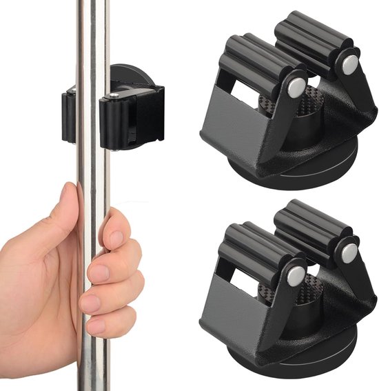 Magnetischer Besenhalter – Werkzeughalter – Garagenaufbewahrung – Starker Magnet – 5,7 X 5,7 X 5,2 Cm – Schwarz