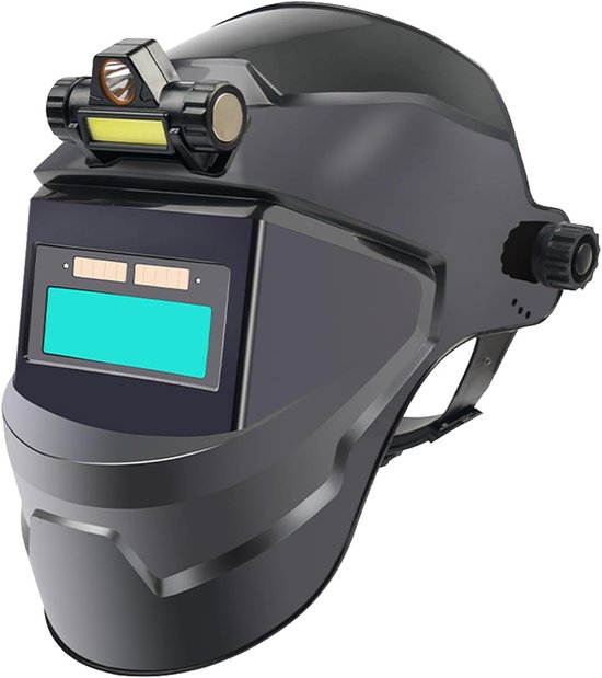 Automatischer Schweißhelm – Selbstverdunkelndes Visier – Sicheres Schweißen – Großes, Klares Sichtfeld – 349 X 217 Cm – Schwarz