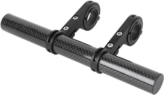 Lenkerverlängerung Aus Carbonfaser (doppelstange, Schwarz) – Für Fahrradlenker Bis 32 Mm, Zusätzlicher Befestigungsraum Für Zubehör