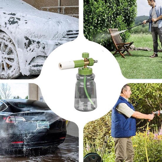 Schaumkanone – Schaumdüse Für Die Autowäsche – Fahrzeugreinigung – Verbesserte Schaumtechnologie – 19 X 15 X 12 Cm – Schwarz