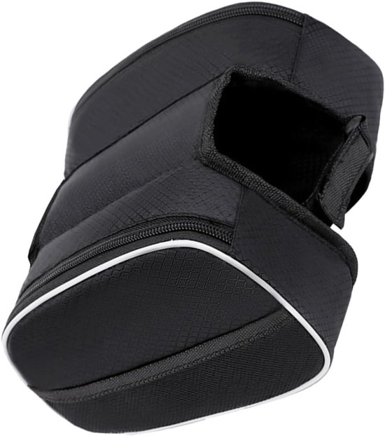 Wasserdichte Rahmentasche Mit Reißverschluss Kompakte Mountainbike-lenkertasche Aus Robustem Schwarzem Material Multifunktionales Fahrradzubehör