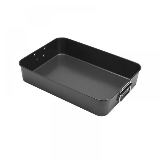 Lasagneform – Aluminium-auflaufform – Hitzebeständige Backform – Für Lasagne Und Ofengerichte – Schwarz – 40 X 28 Cm