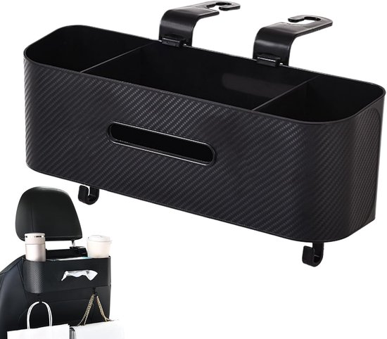 Autositz-organizer-tasche – Multifunktionaler Serviettenhalter – Schwarz