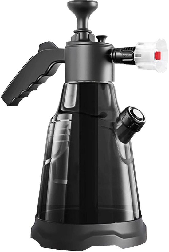 Hand-schaumsprüher – Garten-schaumdose – Autowäsche – Verbesserte Schaumtechnologie – 2,3 Liter – Schwarz