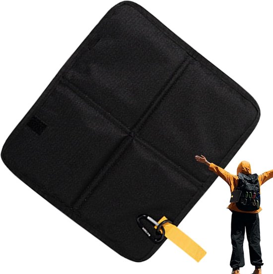 Sitzkissen – Faltbare Matte – Für Outdoor-aktivitäten – Wasserabweisend Und Isoliert – 18,5 X 17 Cm – Schwarz