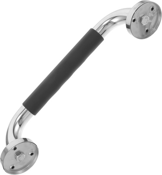 Rutschfester Haltegriff Für Senioren Im Badezimmer, 30 Cm, Aus Schwarzem Edelstahl 304, Mit Silikongriff, Sicherheitsgriff Für Badezimmer/toilette