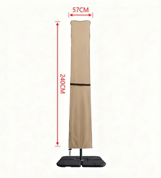 Freitragende Markisenabdeckung – Wasserdicht – Winddicht – Uv-schutz – Maße 240 X 57/57 Cm – Schwarz