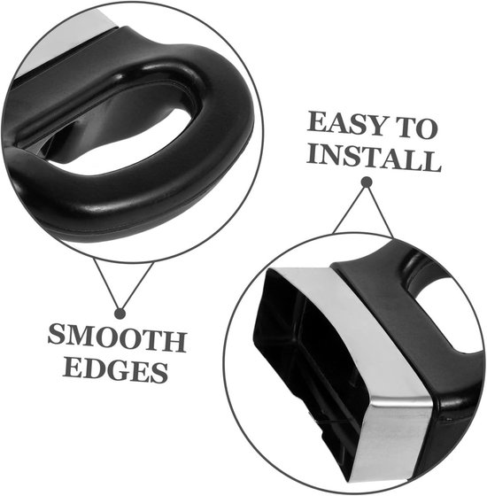 2 Griffe Seitlicher Griff Universalgriff Aluminiumlegierung Austauschbar Maße 7 X 6 5 Cm Geeignet Für Schnellkochtöpfe Töpfe Usw Schwarz 6,5 Cm