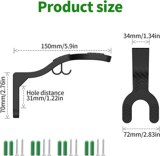 Motorradhelmhaken Wandhalterung Mit Garderobe 4 Schwarze Haken Helmaufbewahrung Multifunktionaler Haken Ideal Für Jacken Hüte Rucksäcke Und Mit