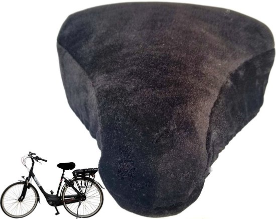 Fahrradsattelbezug – 21–27 Cm – Fleece-sattelunterlage – Komfortabler Sattelbezug – Sitzkissen – Schwarz