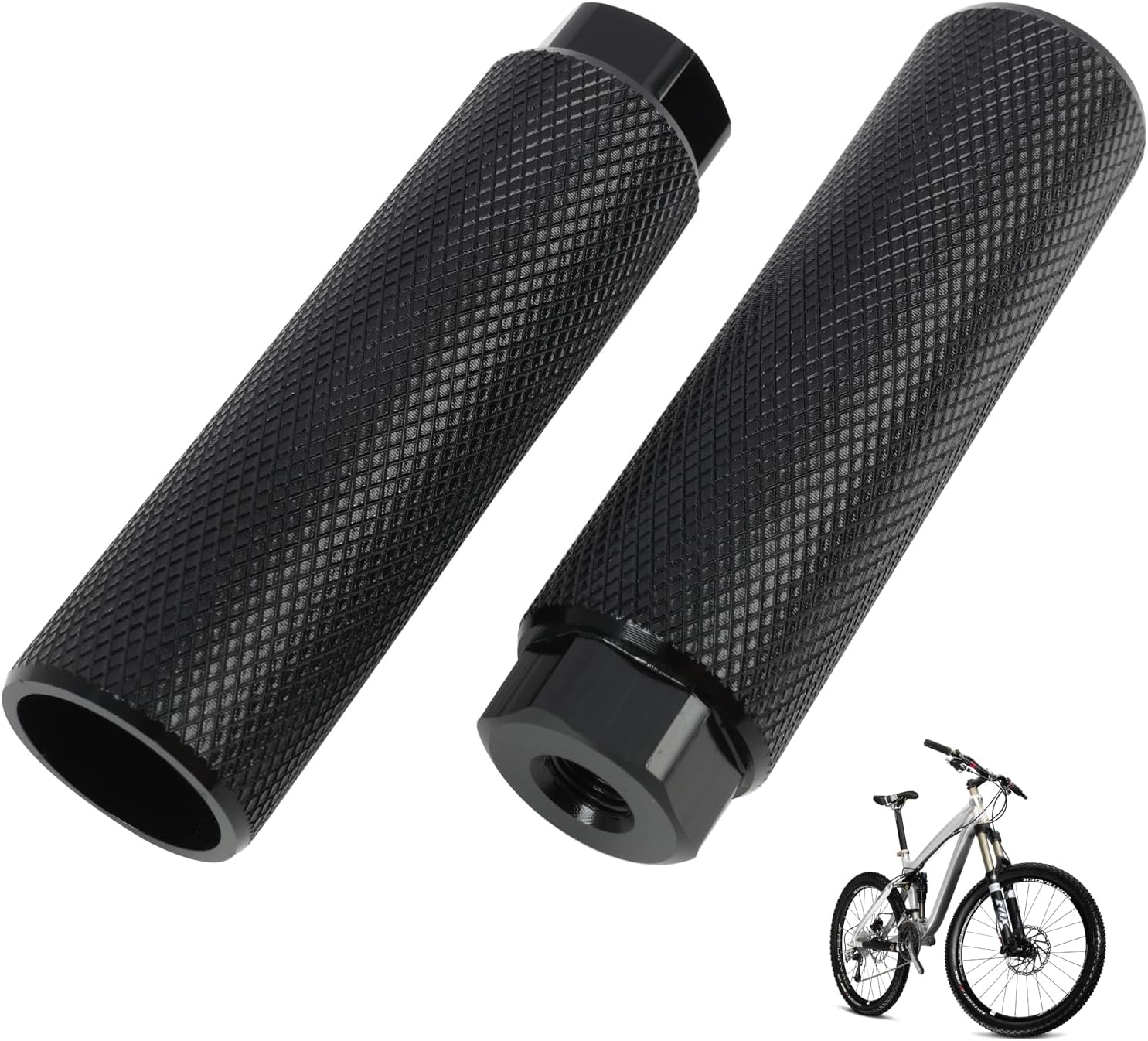 Zweiteilige Fahrrad-pedalhalterung Für Bmx- Und Mountainbikes, Rutschfeste Aluminiumlegierung, Robust Und Langlebig, Für Alle Fahrradtypen Geeignet, Einfache Montage, Maximale Belastung 100 Kg, Schwar
