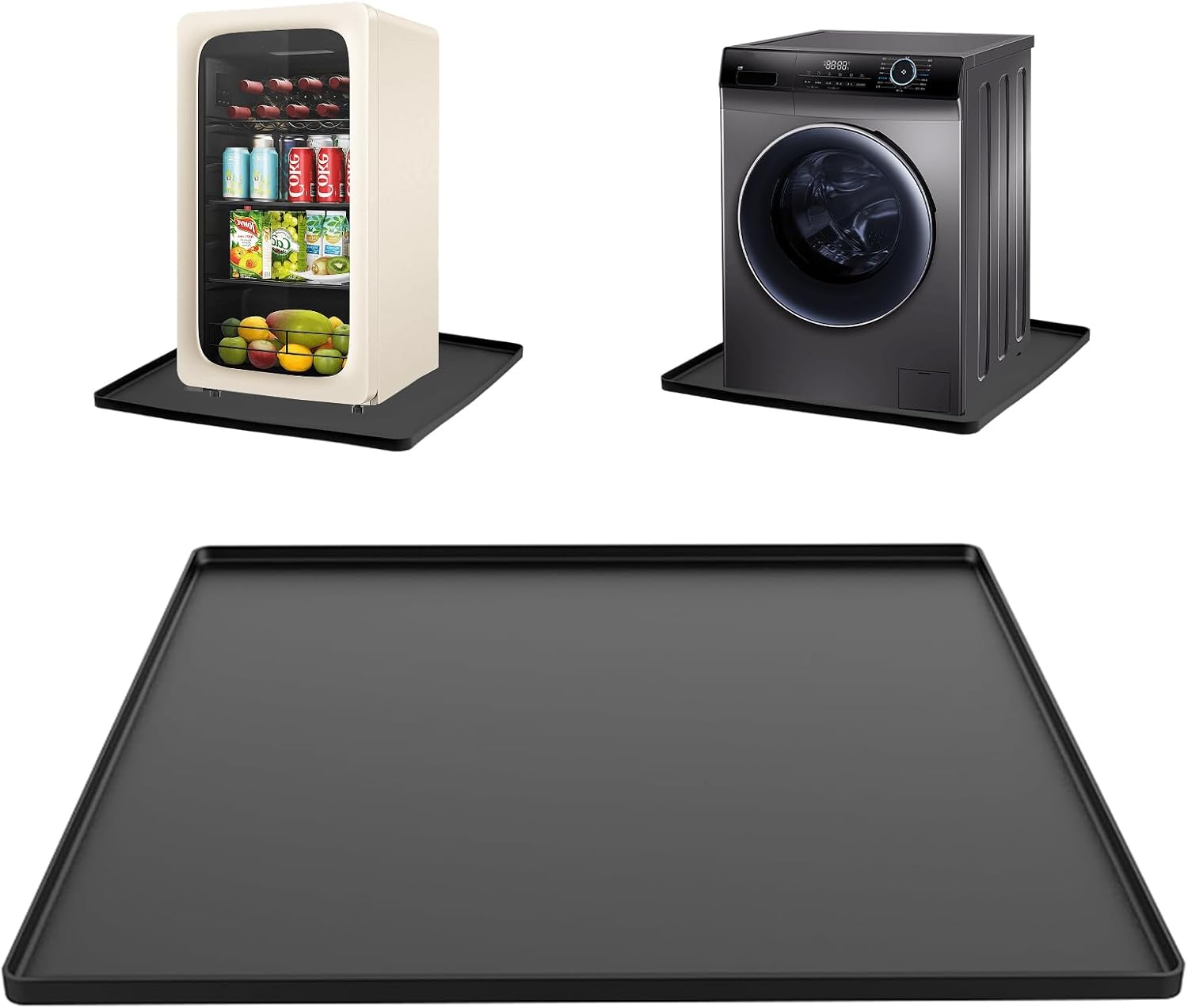 Wasserdichte Silikon-waschschale Für Waschmaschine, Trockner, Geschirrspüler, Kühlschrank, Klimaanlage – 60 X 60 Cm