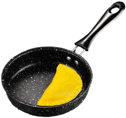 Kleine, Tragbare Bratpfanne (12,5 Cm) Mit Hitzebeständigem Griff, Antihaftbeschichtet, Geeignet Für Omeletts, Spiegeleier, Speck, Schinkenscheiben Und Steaks.