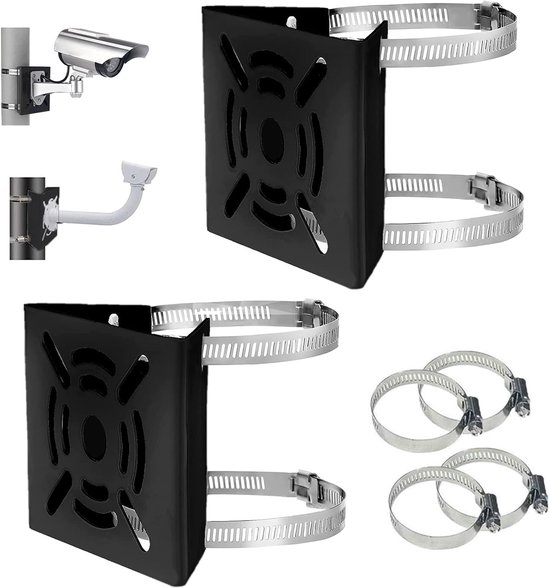 Universelle Vertikale Stangenmontage-adapterhalterung Geeignet Für Cctv-überwachungskameras Und Ptz-dome-kameras Schwarze Vertikale Mit 4 4