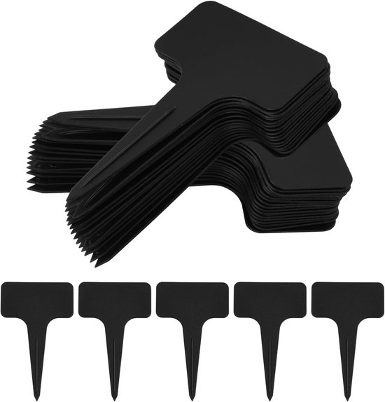 Set Mit 200 Pflanzenetiketten Kunststoff Für Den Außenbereich Wetterfest 10 X 6 Cm Geeignet Für Gemüse Blumen Topfpflanzen Und Kräuter Schwarz