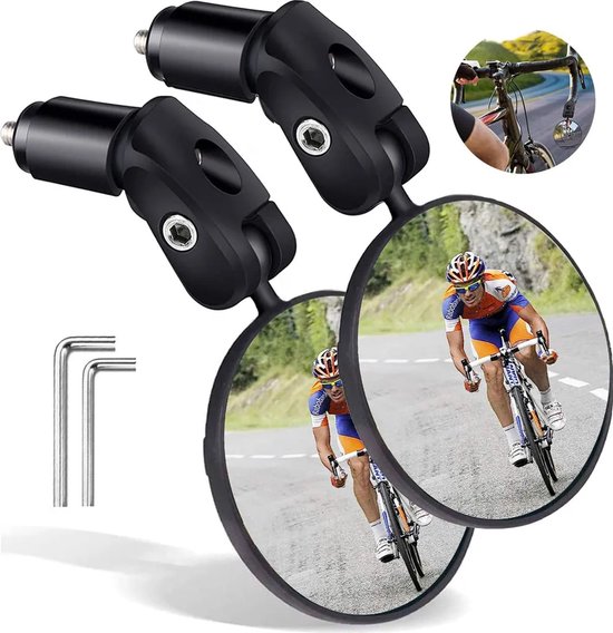 Fahrrad-rückspiegel – 360° Drehbar – Universal – Schwarz
