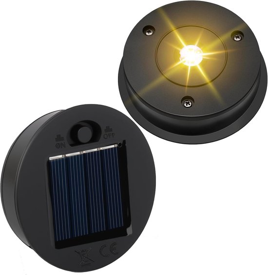Ersatz-solarlaterne – 7 Cm – Schwarz – Mit Bewegungssensor