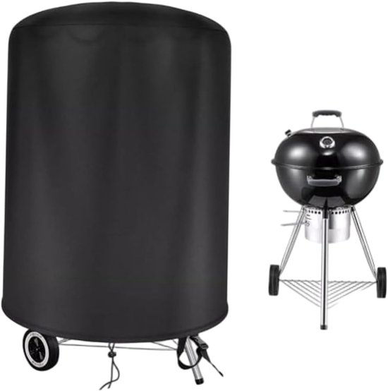 Grillabdeckung – Oxford-gewebe – Wasserdicht Und Regendicht – Geeignet Für Runde Grills – 78 X 92 Cm – Schwarz
