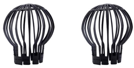 Laubfangkorb Für Regenrinnen – 2er-set – 12 Cm Durchmesser – Für Laub, Äste Usw. – Kunststoff-dachrinnenabdeckung – Schwarz