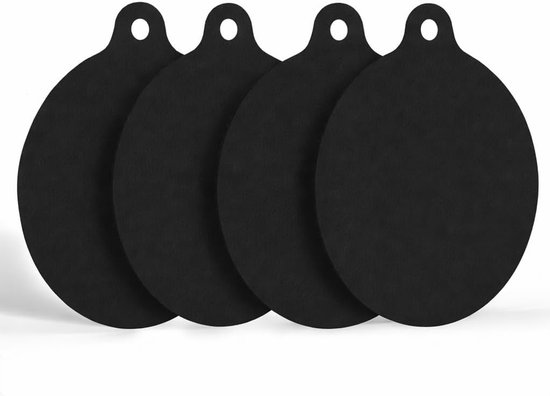 Silikon-induktionskochfeld-schutzmatten-set, Schwarz, Hitzebeständig Bis 300 °c, Rutschfeste Kochfeldmatten, Spülmaschinenfest - 4er-set (4 X 25 Cm)