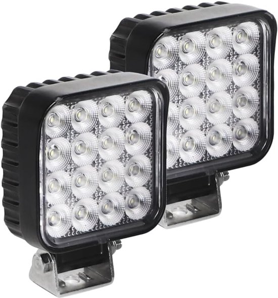 2 Stück Led-arbeitsscheinwerfer - (kompatibel Mit 12v-50v) - Für Boote Und Andere Fahrzeuge - Schwarz.