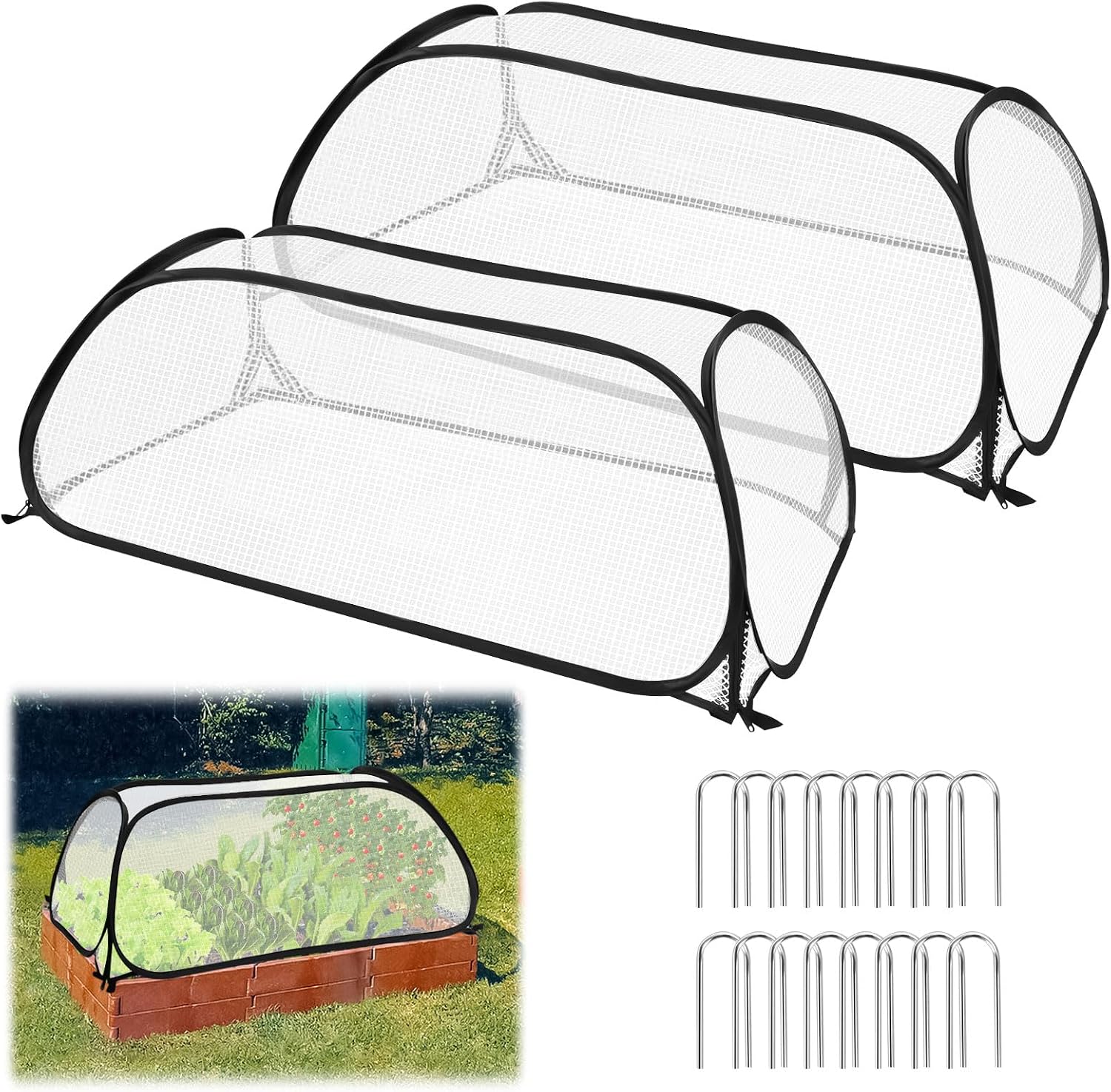 Set Aus 2 Anzuchtgewächshäusern Aus Polyethylenfolie, Für Tomaten, Balkone, Gärten, Tomatenpflanzen, Gemüse, Blumen Und Andere Pflanzen.