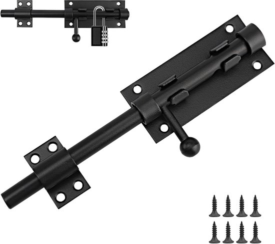 Möbelschlösser 2 Stück Schwarzer Edelstahl Außentorschlösser Türschlösser Länge 200 Mm Schlösser Innentürschlösser Türbefestigungen Geeignet Für