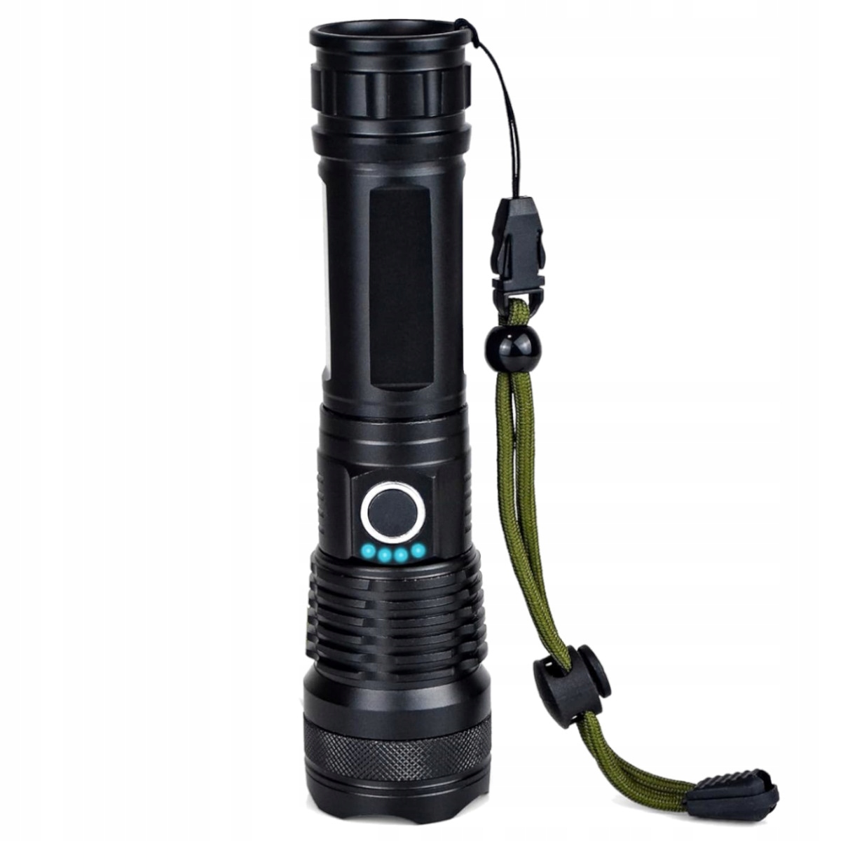 [pacza] Taktische Led-taschenlampe Mit Zoomfunktion, Wiederaufladbar Über Usb-c D1165