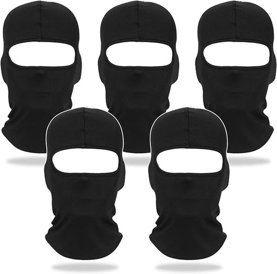 Winddichte Maske – Sturmhaube – Schwarz – 6er-set