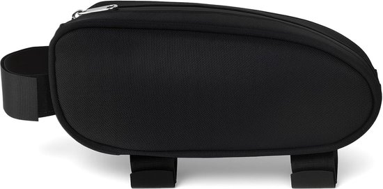 Fahrradrahmentasche – Dreieckige Fahrradtasche – Praktische Aufbewahrungsmöglichkeiten – Wasserdichter Reißverschluss – 24 Cm Länge – Schwarz