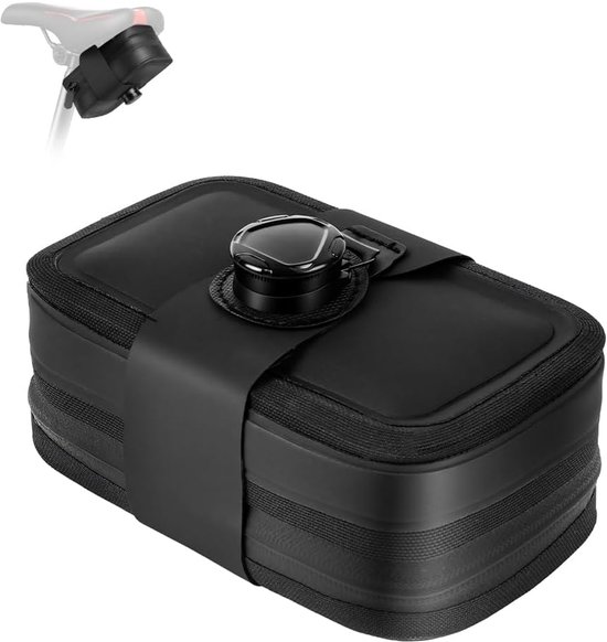 Fahrradsatteltasche – Mini-fahrradtasche – Für Unterwegs – Wasserdicht Und Kompakt – 1 Stück – Schwarz