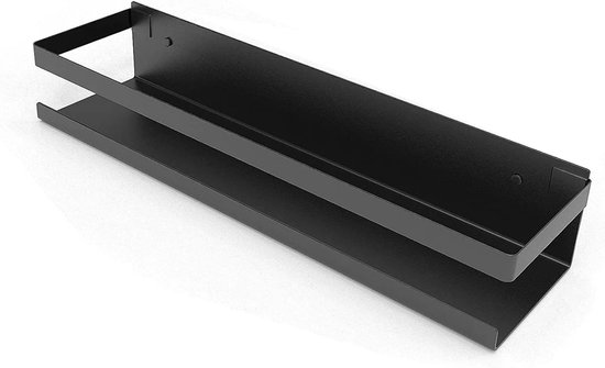 Duschablage, Kein Bohren Erforderlich, Schwarz, Edelstahl, 30 Cm