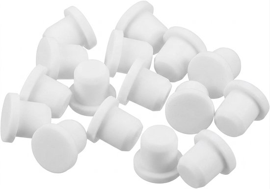 Packung Mit 20 Gummistopfen, 8,5 Mm, Geeignet Für Löcher Von 8–8,3 Mm / 0,31–0,33 Zoll, Zur Stoßdämpfung Und Staubabdichtung, Weiß 20 Stück