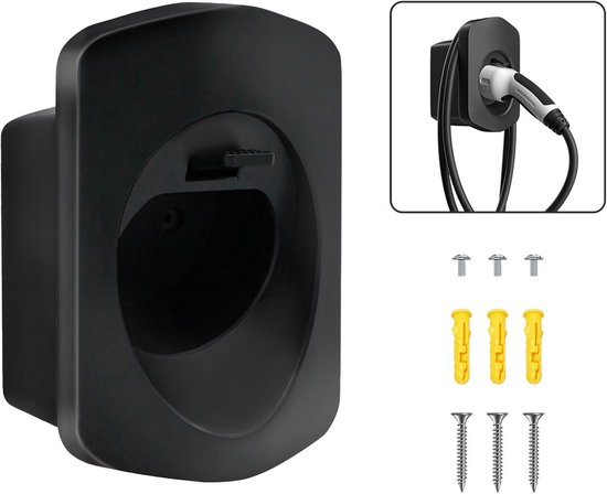 Schwarze Wandhalterung Für Ladekabel Typ 2 – Iec 62196-2-kompatibler Organizer Für Ladestationen
