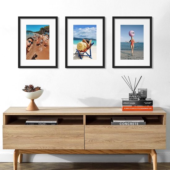 Set Mit 3 Bilderrahmen, 30 X 40 Cm, Schwarzer Rahmen, Bilderrahmen Für Fotos, Poster