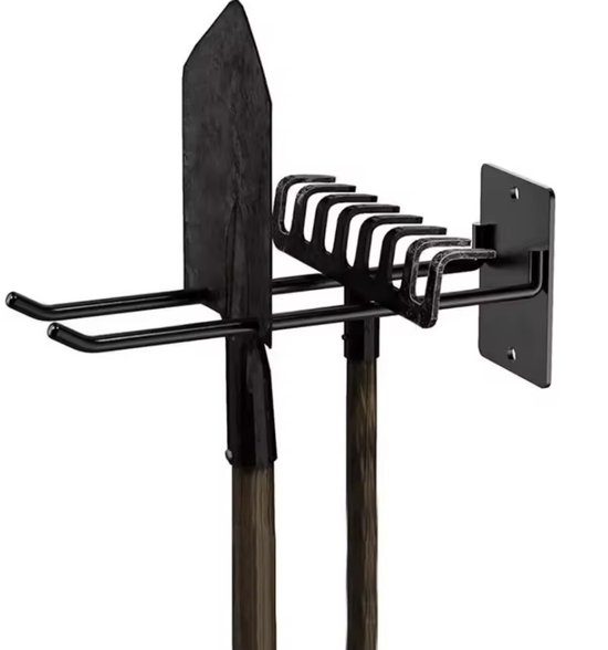 Werkzeug-organizer – Hängende Aufbewahrungsleiste – Optimale Platznutzung Im Garten – Verdicktes Stahlmaterial – 25 X 10 X 7 Cm – Schwarz