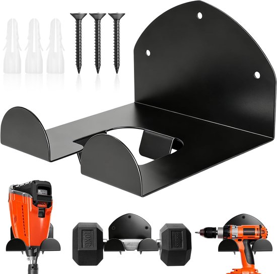 Wandmontierter Rasentrimmer – Freischneiderhalterung – Werkzeugaufbewahrung – Robuste Schweißnähte – 15 X 10 X 10 Cm – Schwarz