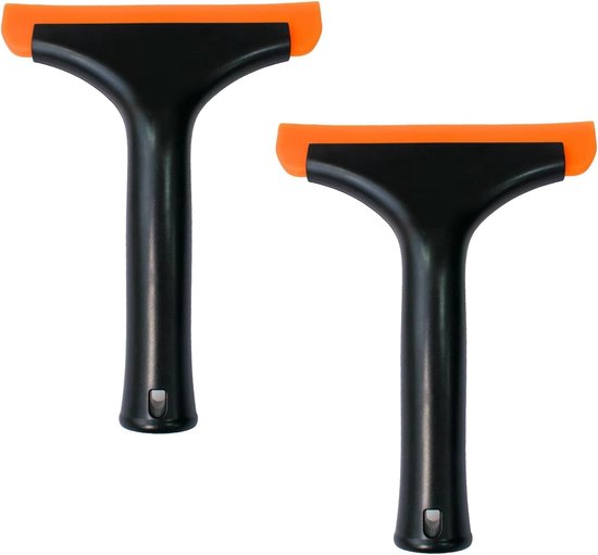 Dailygoods – Silikon-fensterabzieher – 2er-set – Duschabzieher – Autofensterabzieher – Glasreiniger – 19 X 15 X 3,3 Cm – Schwarz – Fensterreiniger