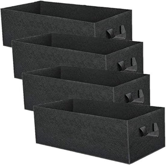 Pflanzsäcke – Vlies-pflanztöpfe – Für Pflanzenanbau – Atmungsaktives Vliesmaterial – 50 X 30 X 20 Cm – Schwarz