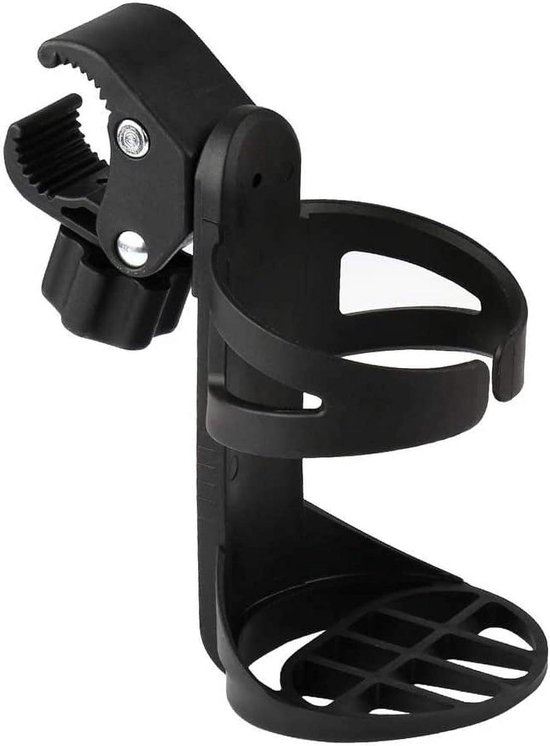 Universeller Getränkehalter – Becherklemme – Für Unterwegs – 360° Drehbar – 7 X 7 X 14 Cm – Schwarz