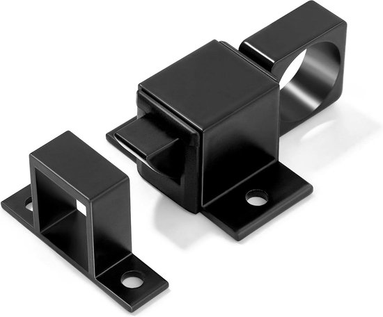 Selbstschließendes Türschloss – Automatischer Riegel – Sichere Tore – Federbelasteter Mechanismus – 25 X 25 X 25 Mm – Schwarz