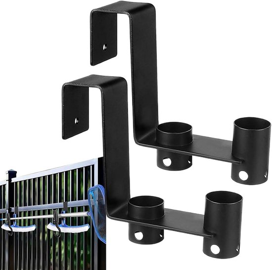 Metall-schlauchhalter – Aufbewahrungssystem Mit Haken – Gartenorganisation – Robust – 2 Stück – Schwarz