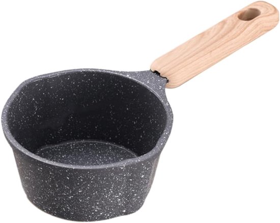 Mini-antihaftpfanne Mit Holzgriff Kleiner Topf Mit Ausgießer Antihaft-bratpfanne Geeignet Für Küchen Induktionskochfelder Gasherde Und Camping Schwarz