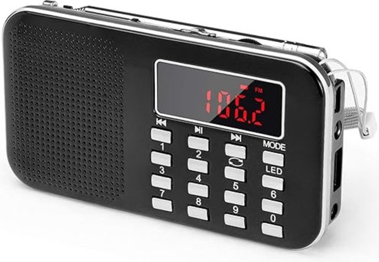 Notradio – Batteriebetriebenes Radio – Notfallset – Kriegsradio – Katastrophenradio – Schwarz – Notrationen