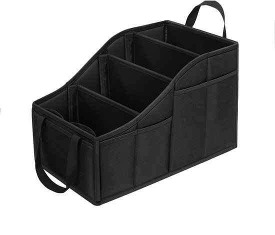 Auto-aufbewahrungsbox Herausnehmbar Und Faltbar Mit Trennwänden Und Verstellbaren Trennwänden Seitliche Netztaschen Zwei Tragegriffe Zubehör Für