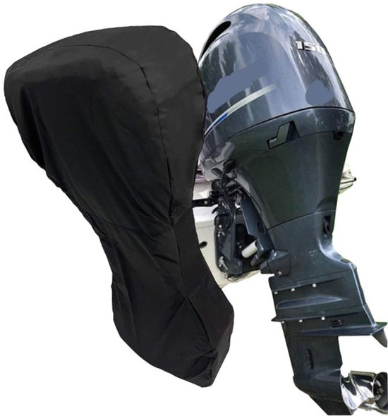 Vollständige Außenbordmotorabdeckung – Wasserdichte 420d-bootsmotorabdeckung – Für Motoren Von 20–30 Ps – Schwarz